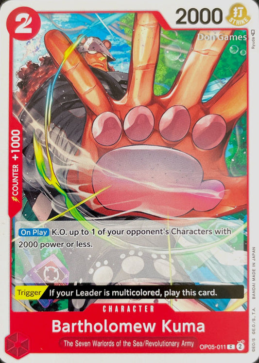 OP05-011 Bartholomew Kuma Character Card