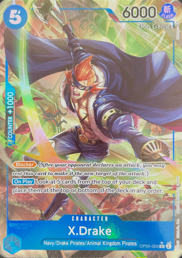 OP05-055 X.Drake Character Card Alternate Art – Don Games