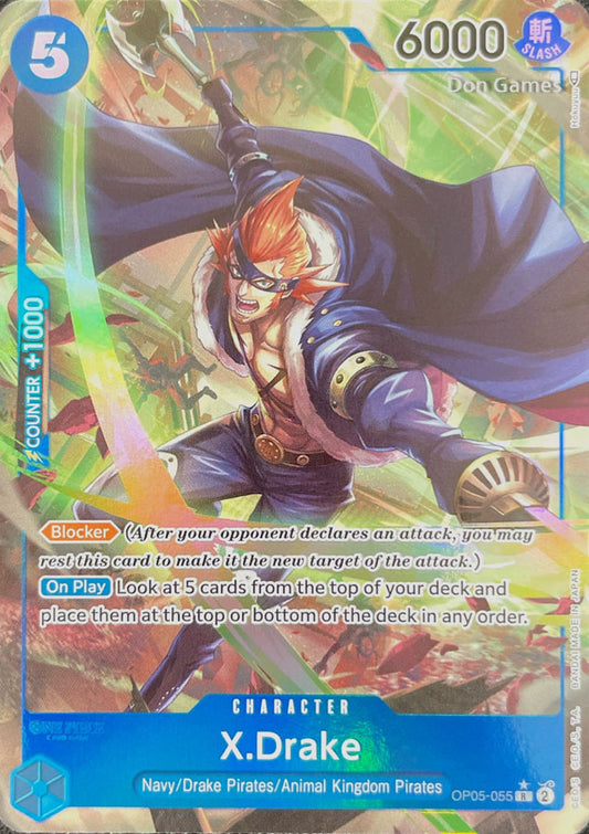 OP05-055 X.Drake Character Card Alternate Art