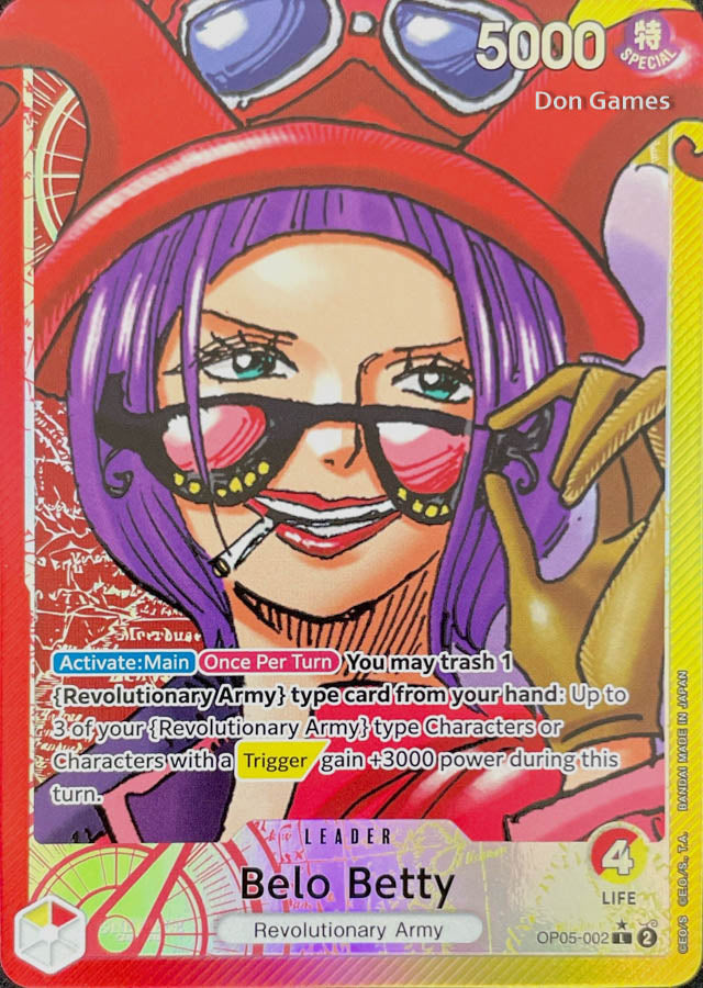 OP05-002 Belo Betty Leader Card Alternate Art