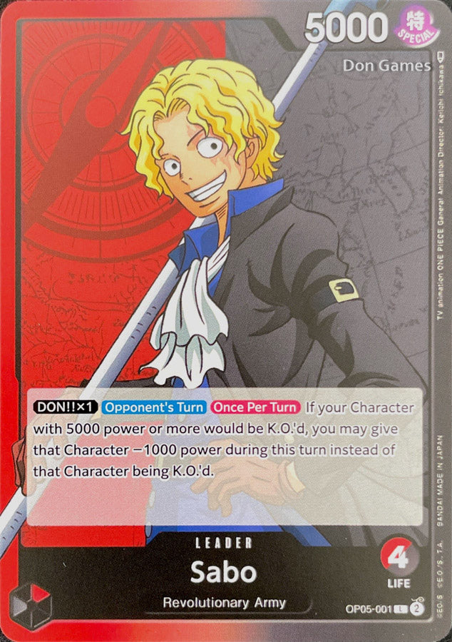 OP05-001 Sabo Leader Card