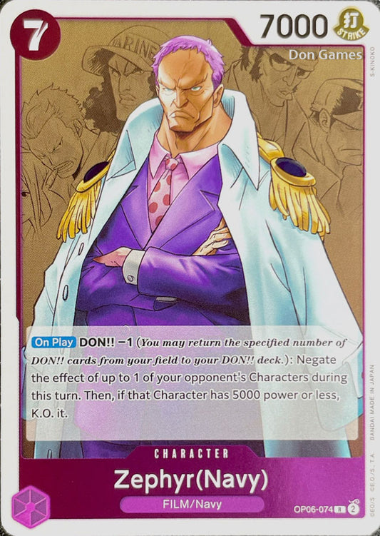 OP06-074 Zephyr (Navy) Character Card