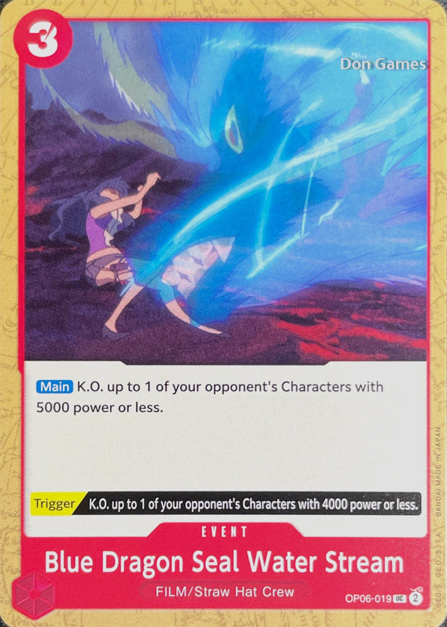 OP06-019 Blue Dragon Seal Water Stream Event Card