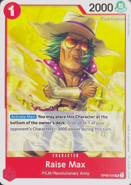 OP06-016 Raise Max Character Card