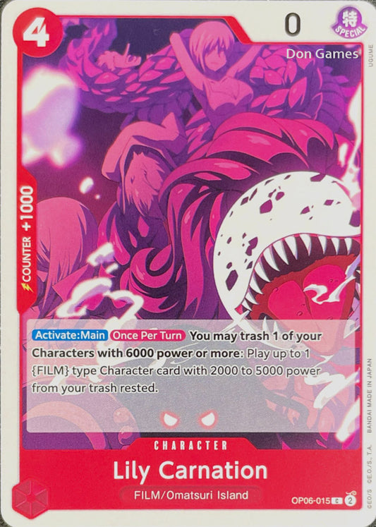 OP06-015 Lily Carnation Character Card