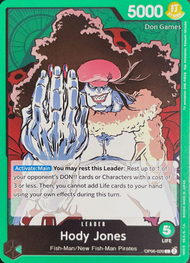 OP06-020 Hody Jones Leader Card