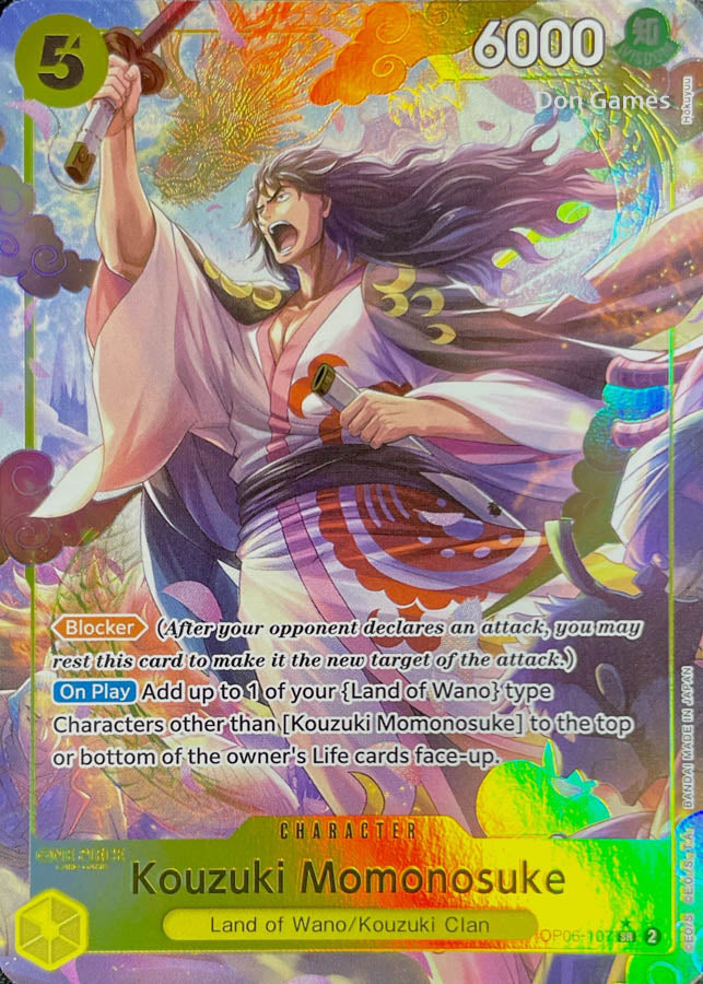 OP06-107 Kouzuki Momonosuke Character Card Alternate Art