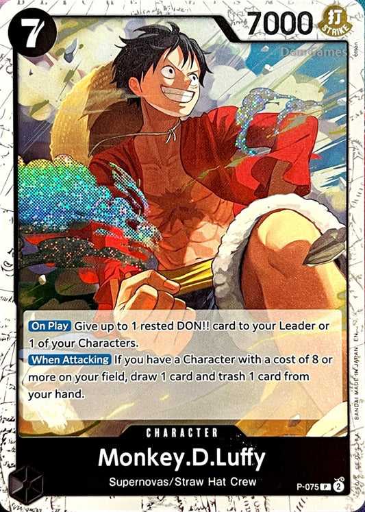 P-075 Monkey. D. Luffy Character Card Pirate Foil