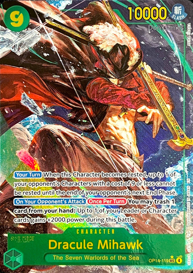 OP14-119 Dracule Mihawk Character Card Alternate Art