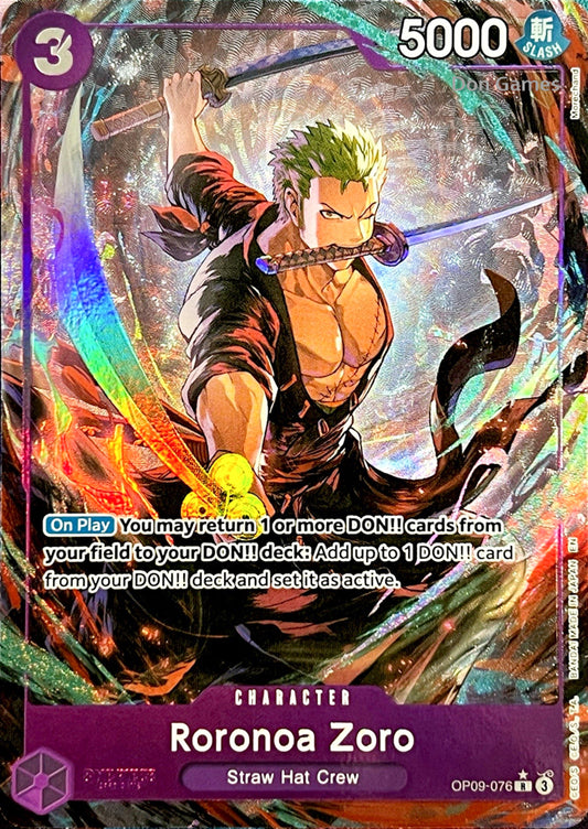 OP09-076 Roronoa Zoro Character Card Alternate Art (PRB-02)