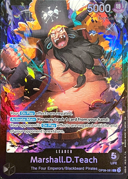 OP09-081 Marshall. D. Teach Leader Card Alternate Art ST27