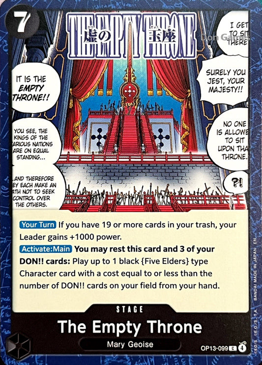 OP13-099 The Empty Throne Stage Card