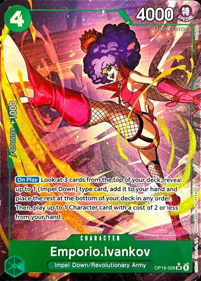 OP16-026 Emporio. Ivankov Character Card Alternate Art