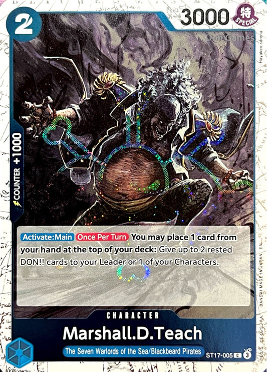 ST17-005 Marshall. D. Teach Character Card Blackbeard Foil