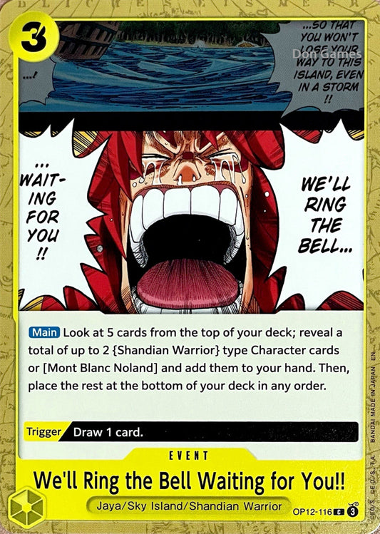OP12-116 We'll Ring the Bell Waiting for You!! Event Card