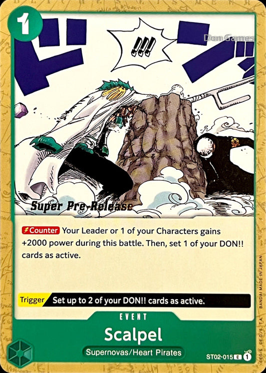 ST02-015 Scalpel Event Card SUPER PRE-RELEASE