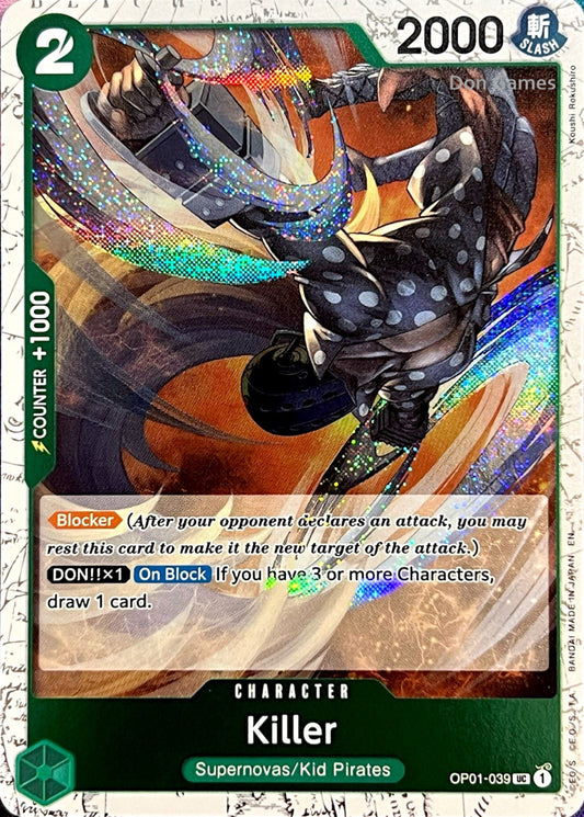 OP01-039 Killer Character Card Textured Foil