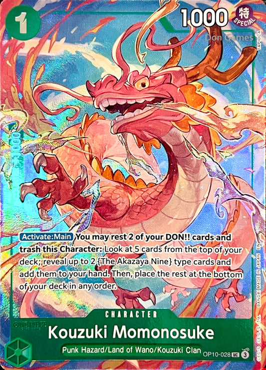 OP10-028 Kouzuki Momonosuke Character Card Alternate Art Best Selection Vol. 4