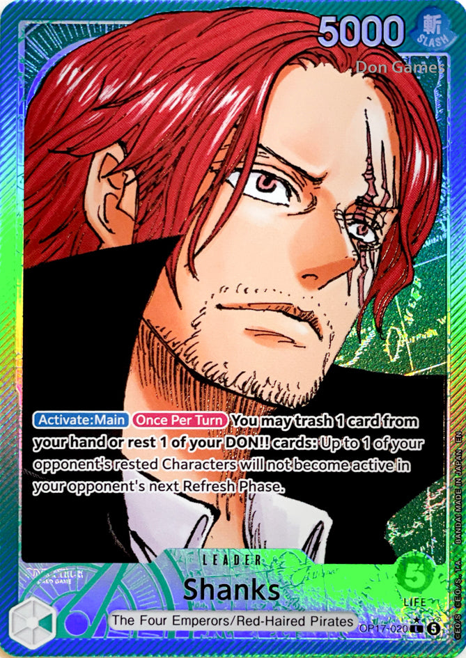 OP17-020 Shanks Leader Card Alternate Art