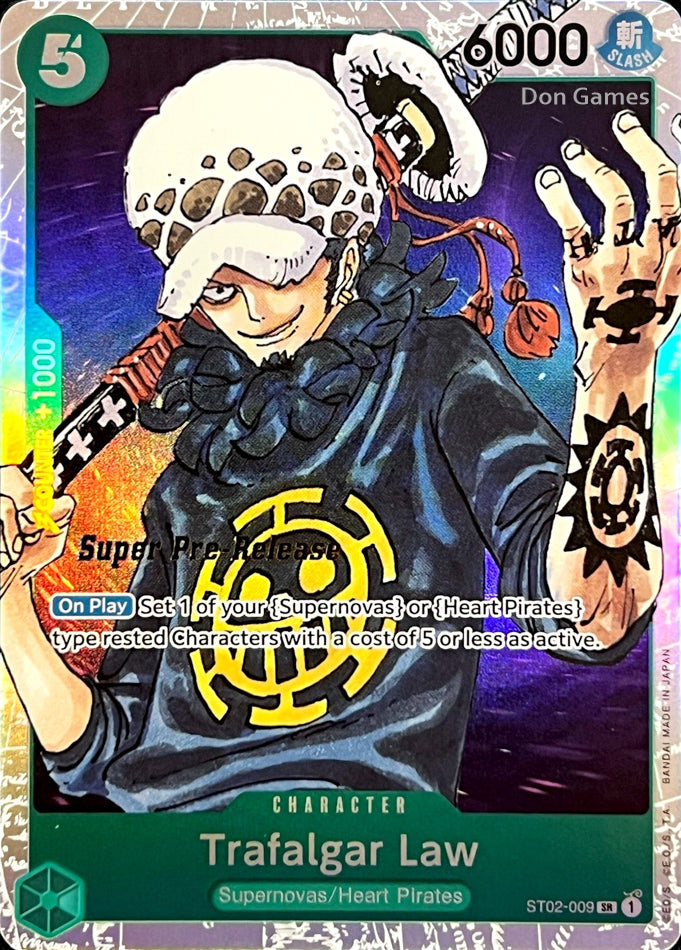ST02-009 Trafalgar Law Character Card SUPER PRE-RELEASE