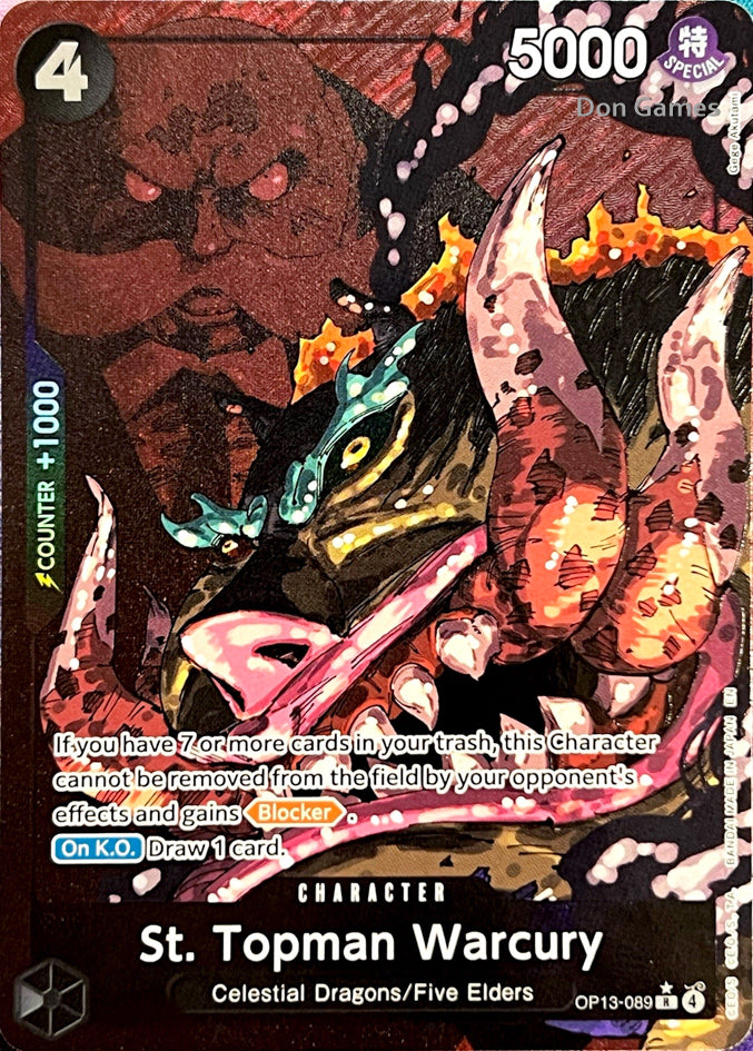 OP13-089 St. Topman Warcury Character Card Alternate Art