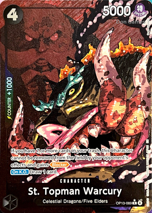 OP13-089 St. Topman Warcury Character Card Alternate Art