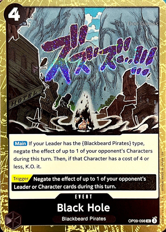 OP09-098 Black Hole Event Card Textured Foil