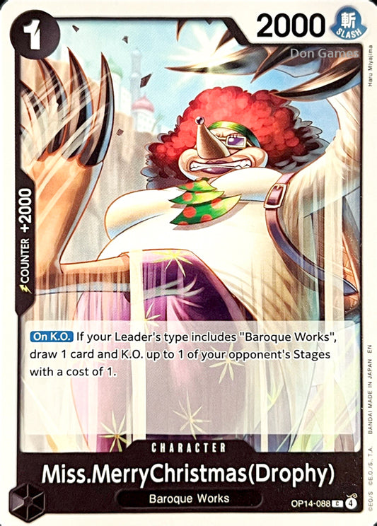 OP14-088 Miss. Merry Christmas (Drophy) Character Card