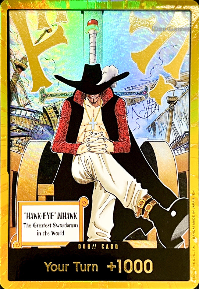 Don [OP-14] Mihawk Alternate Art Gold Foil