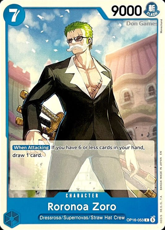OP16-053 Roronoa Zoro Character Card