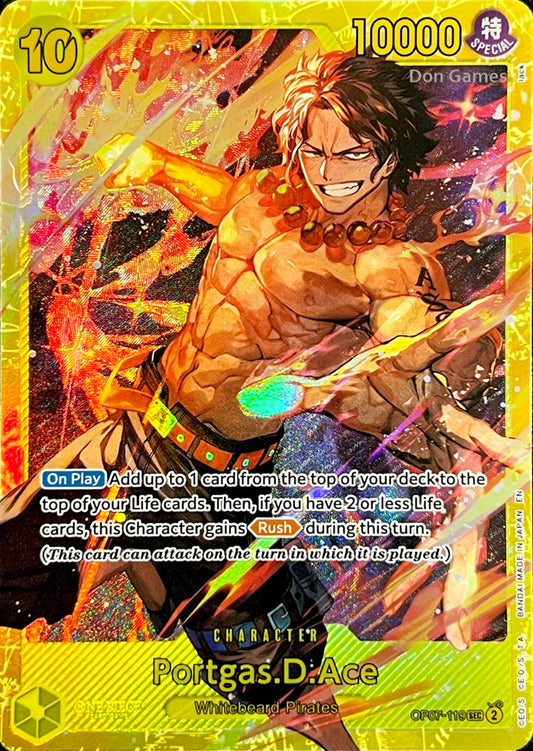 OP07-119 Portgas. D. Ace Character Card (PRB02-Reprint)