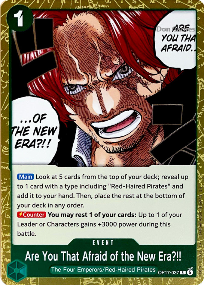 OP17-037 Are You That Afraid of the New Era?!! Event Card