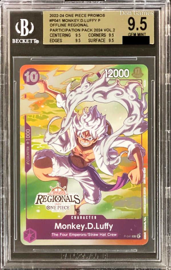 BGS 9.5 P-041 Monkey. D. Luffy Character Card Offline Regional Participation Pack 2024 Vol. 2 Promo