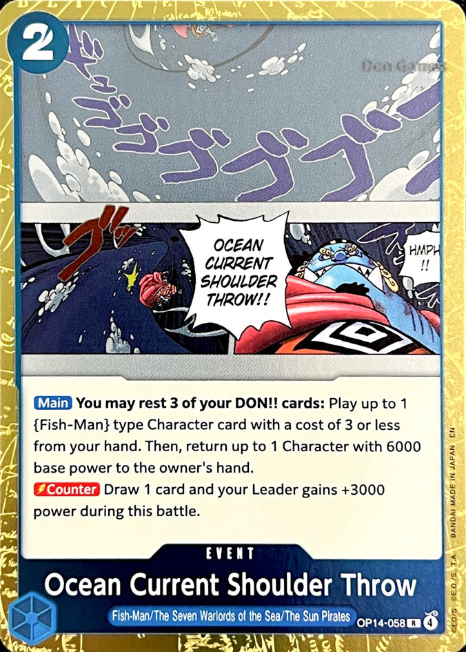 OP14-058 Ocean Current Shoulder Throw Event Card