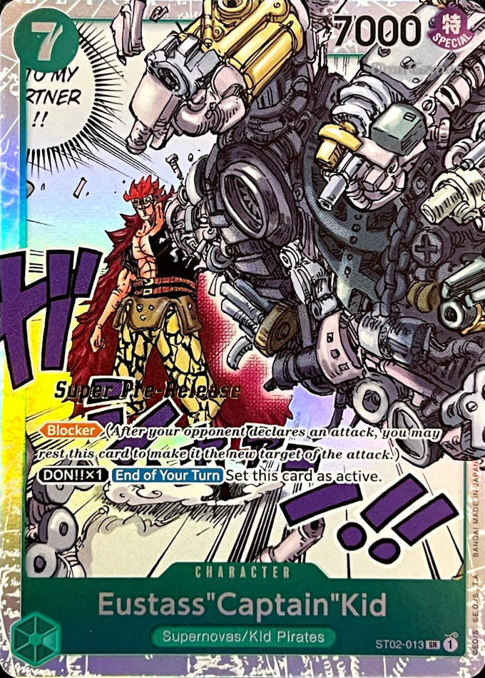 ST02-013 Eustass" Captain" Kid Character Card SUPER PRE-RELEASE
