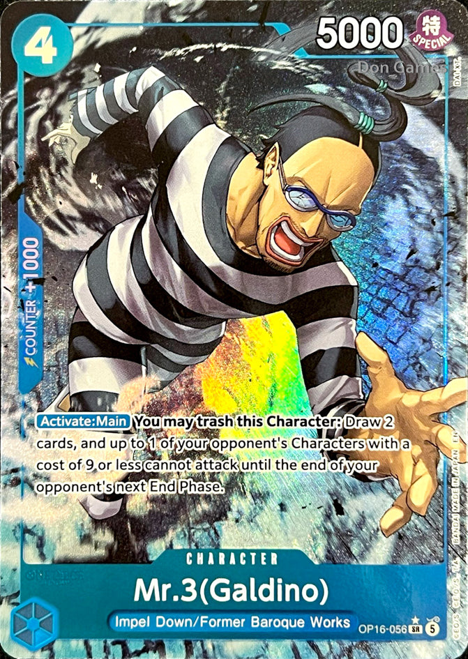 OP16-056 Mr. 3 (Galdino) Character Card Alternate Art