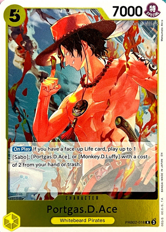 PRB02-018 Portgas. D. Ace Character Card