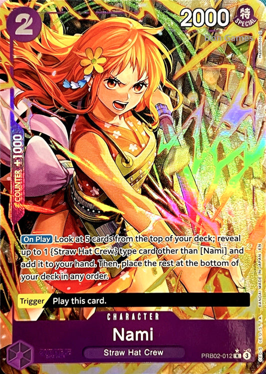 PRB02-012 Nami Character Card Alternate Art