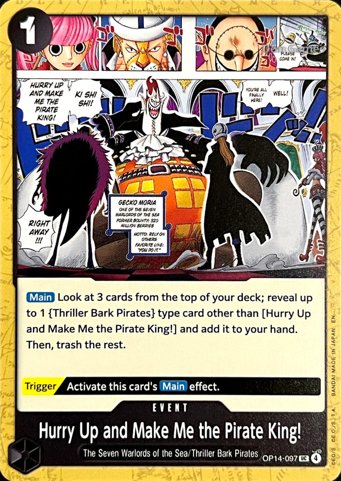 OP14-097 Hurry Up and Make Me the Pirate King Event Card
