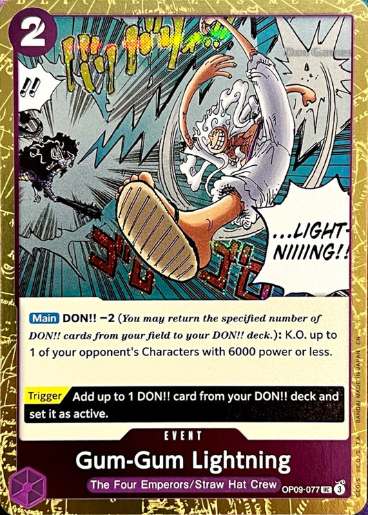 OP09-077 Gum-Gum Lightning Event Card Textured Foil