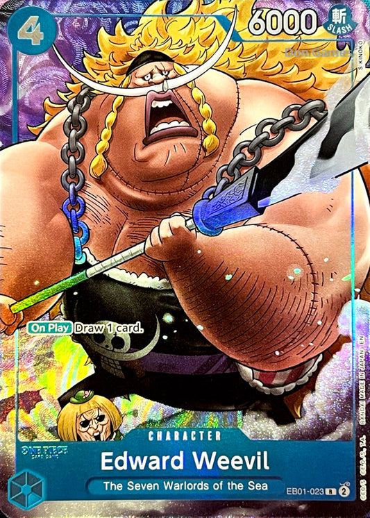 EB01-023 Edward Weevil Character Card Alternate Art (The Seven Warlords of the Sea Binder Set)