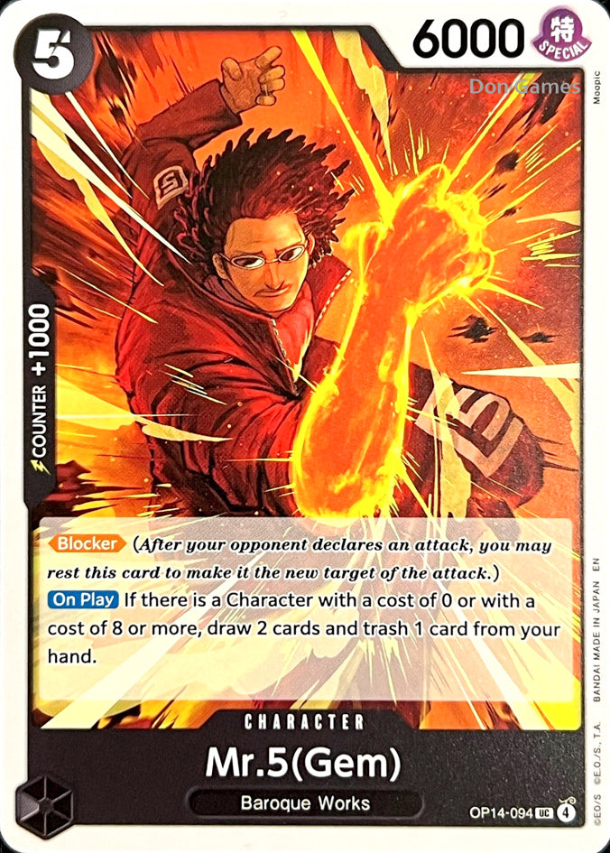 OP14-094 Mr. 5 (Gem) Character Card