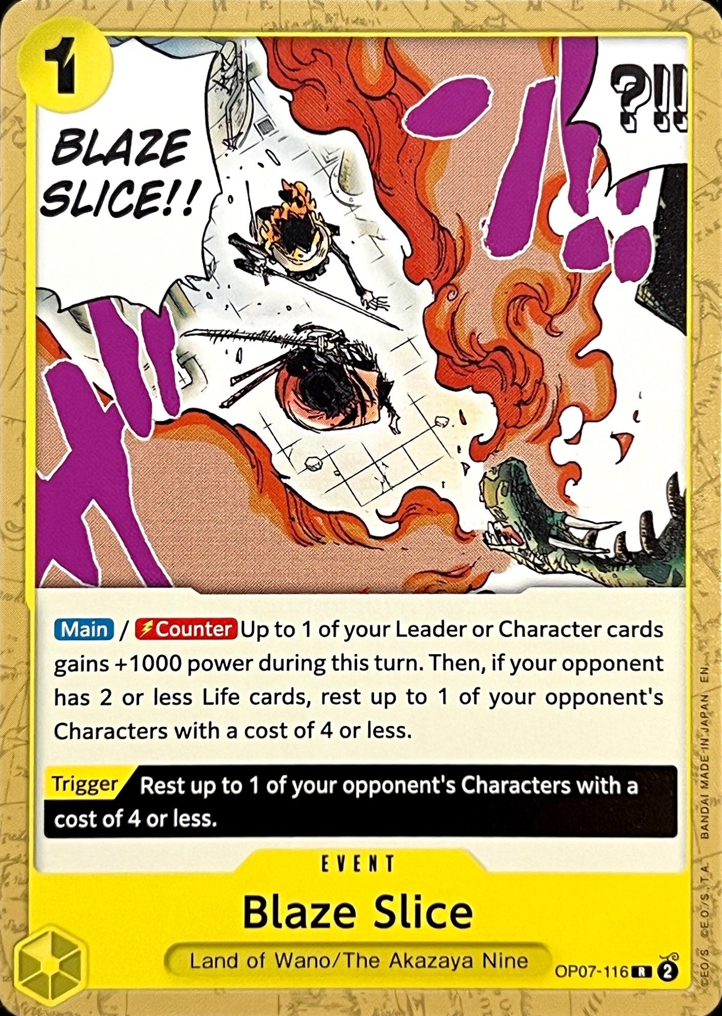 OP07-116 Blaze Slice Event Card Non-Foil