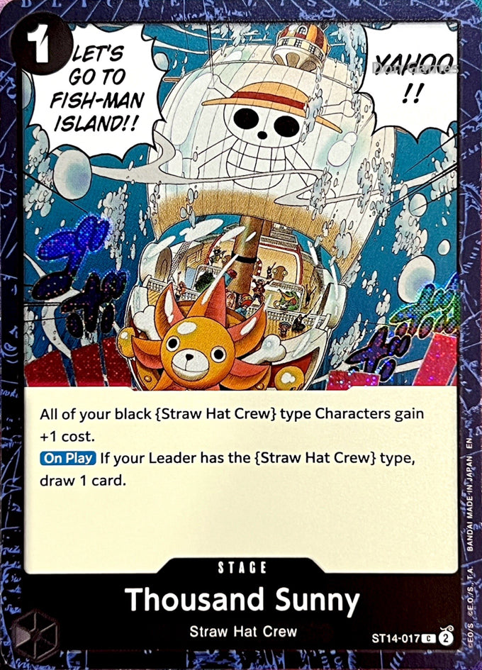 ST14-017 Thousand Sunny Stage Card Textured Foil