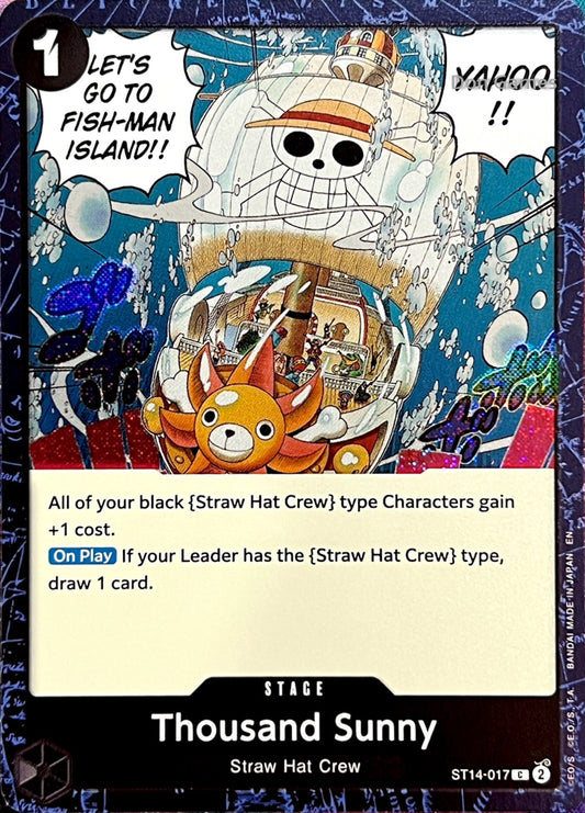 ST14-017 Thousand Sunny Stage Card Textured Foil