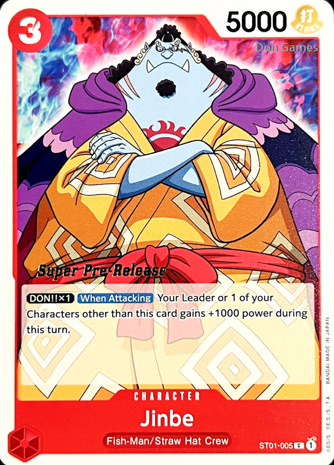 ST01-005 Jinbe Character Card SUPER PRE-RELEASE – Don Games