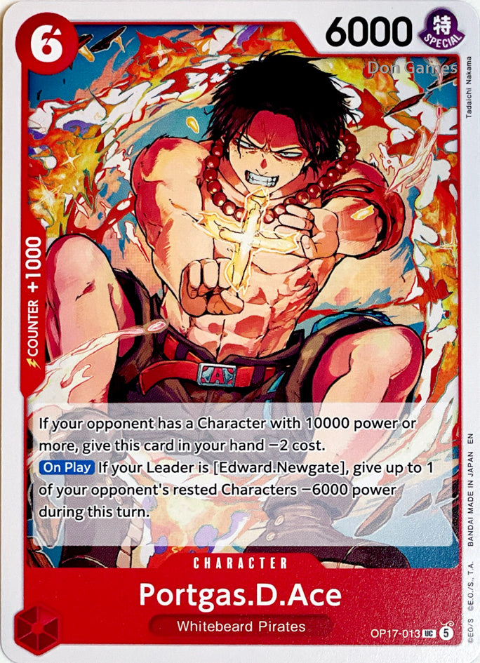 OP17-013 Portgas. D. Ace Character Card