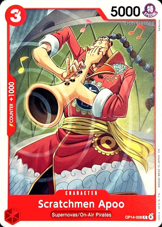OP14-008 Scratchmen Apoo Character Card