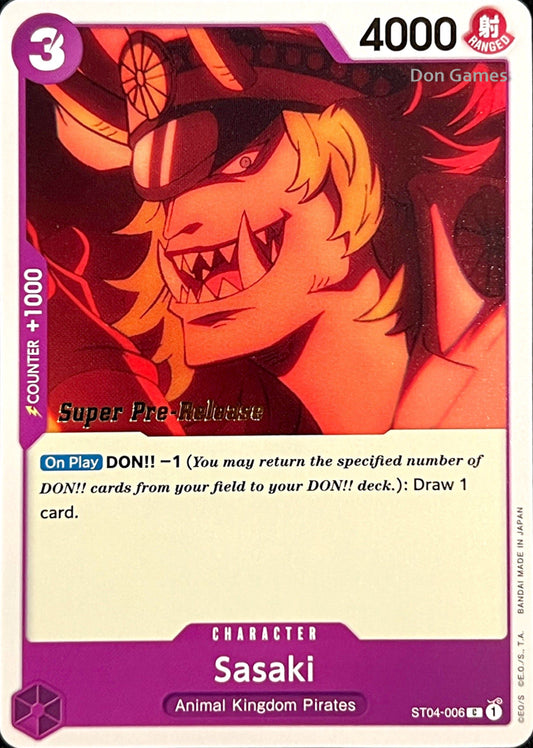 ST04-006 Sasaki Character Card SUPER PRE-RELEASE