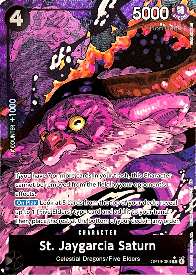 OP13-083 St. Jaygarcia Saturn Character Card Alternate Art